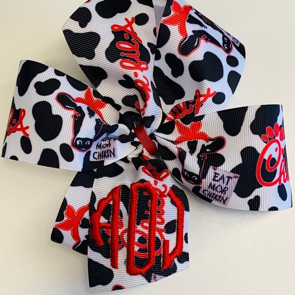 Chick-fil-A Girls Any Initials 6” Hair Bow - Picture 2 of 4